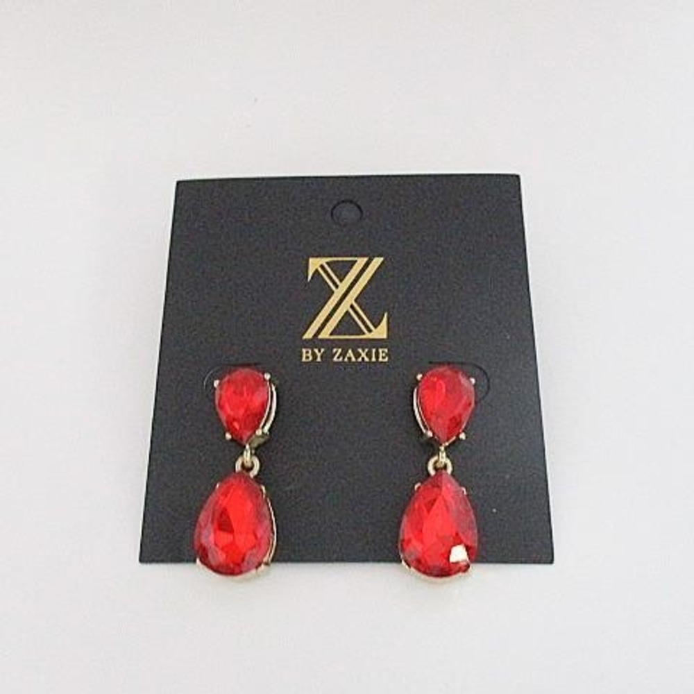 Red Drop Earrings
